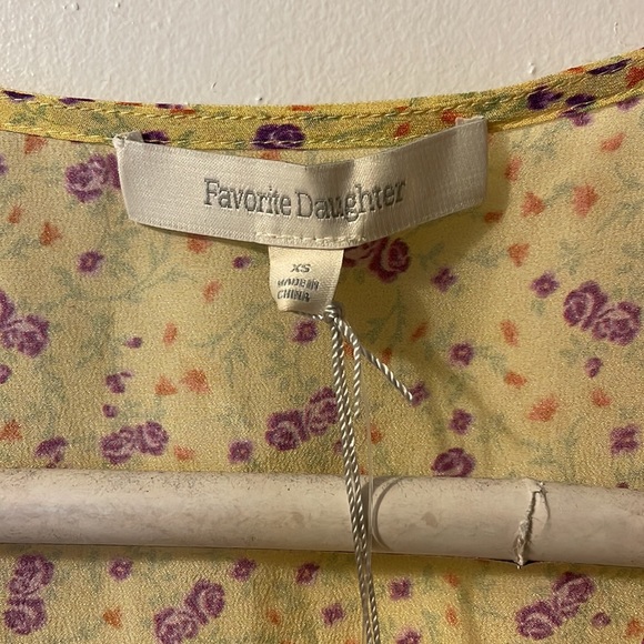 NWT Favorite Daughter The Gwen Top Tie Front Sleeveless Silk Blouse - Picture 14 of 16